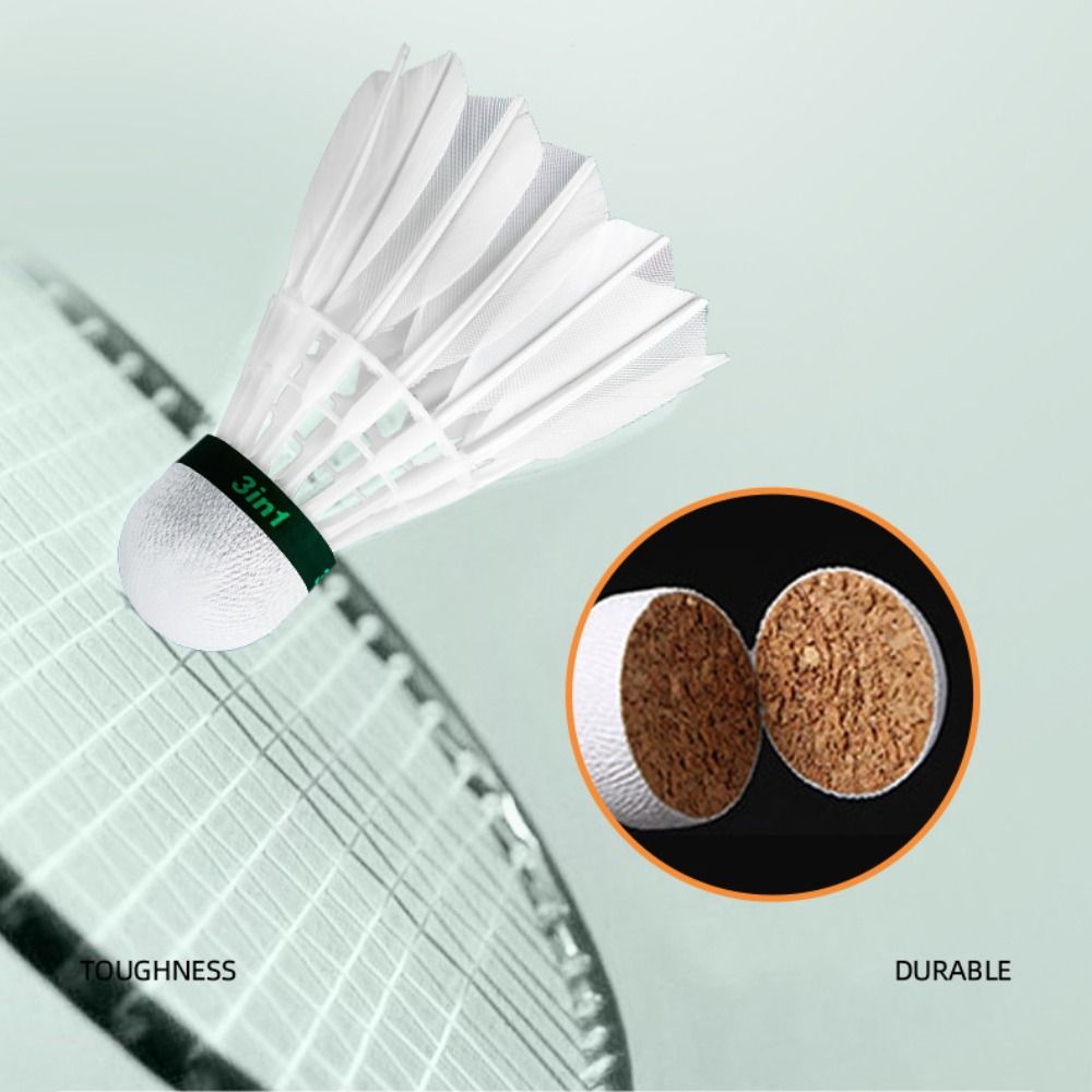 3/6/12Pcs New White Badminton  - Feather Shuttlecock ulasan dan harga