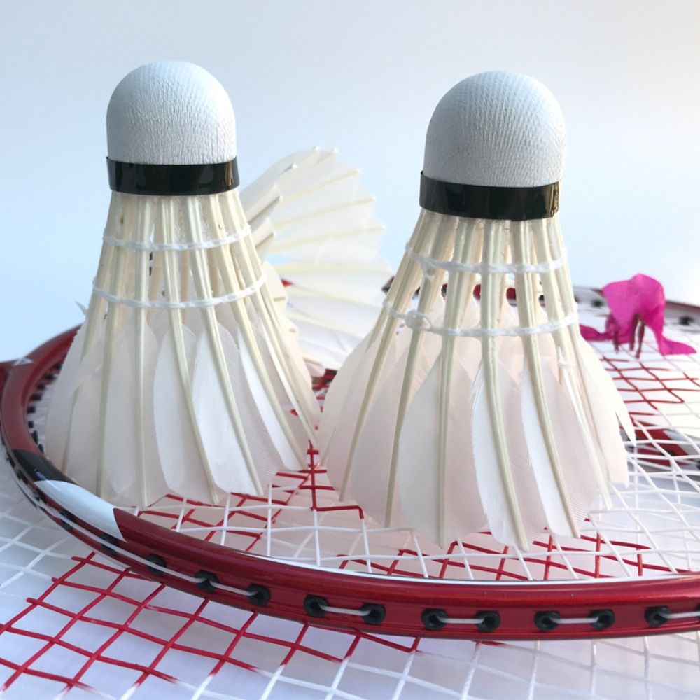 3/6/12Pcs New White Badminton  - Feather Shuttlecock ulasan dan harga