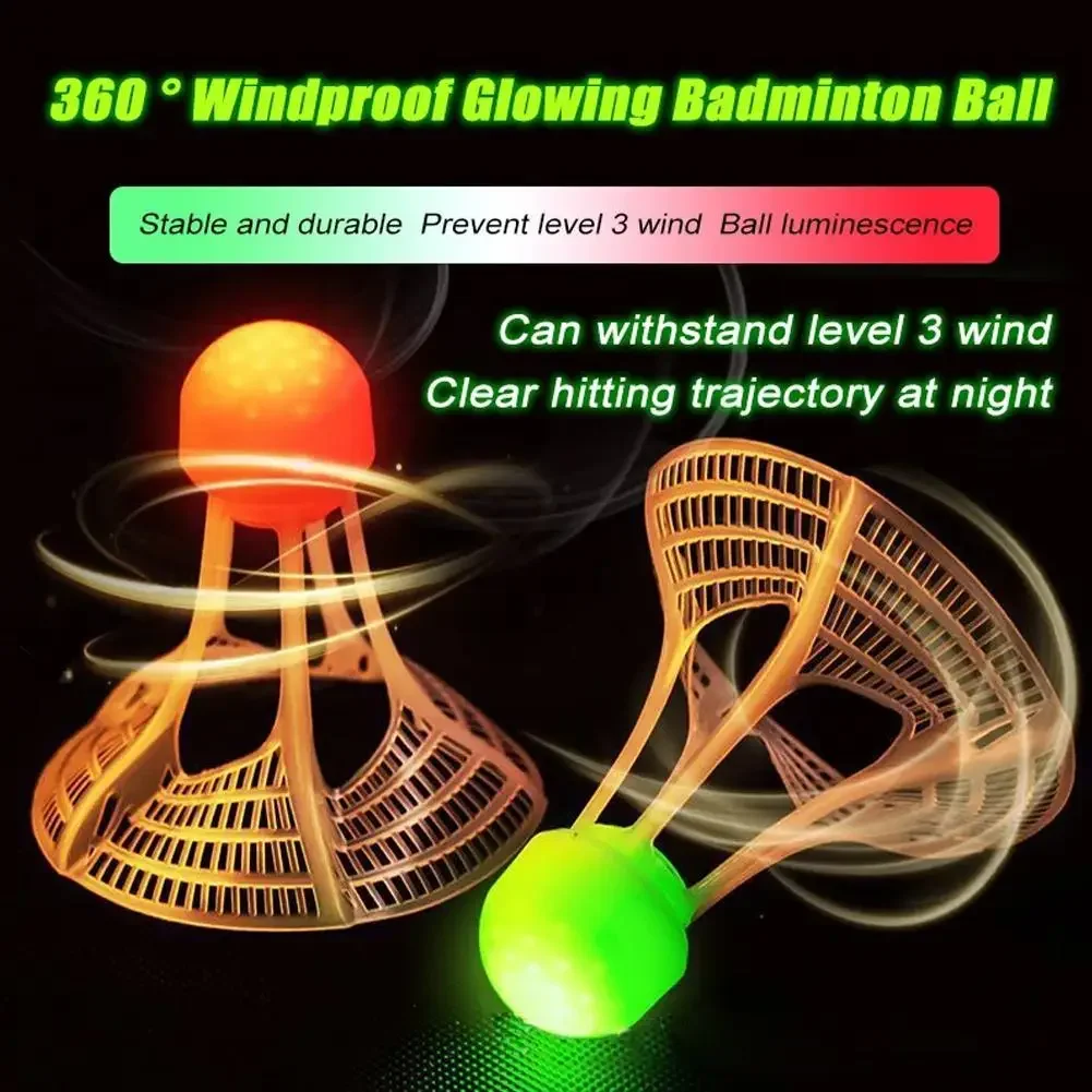 1/5pcs Glow Badminton Shuttlec - Badminton Shuttlecock ulasan dan harga